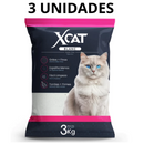 Areia para Gatos Xcat Blanc 3Kg - Fina, Branca e com controle de odores