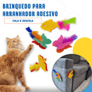 Brinquedo para Arranhador Adesivo – Acessório Interativo com Penas para Gato 1 Unidade